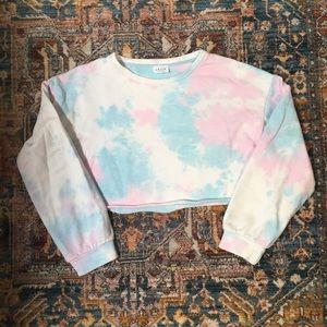 Tie dye crop sweatshirt